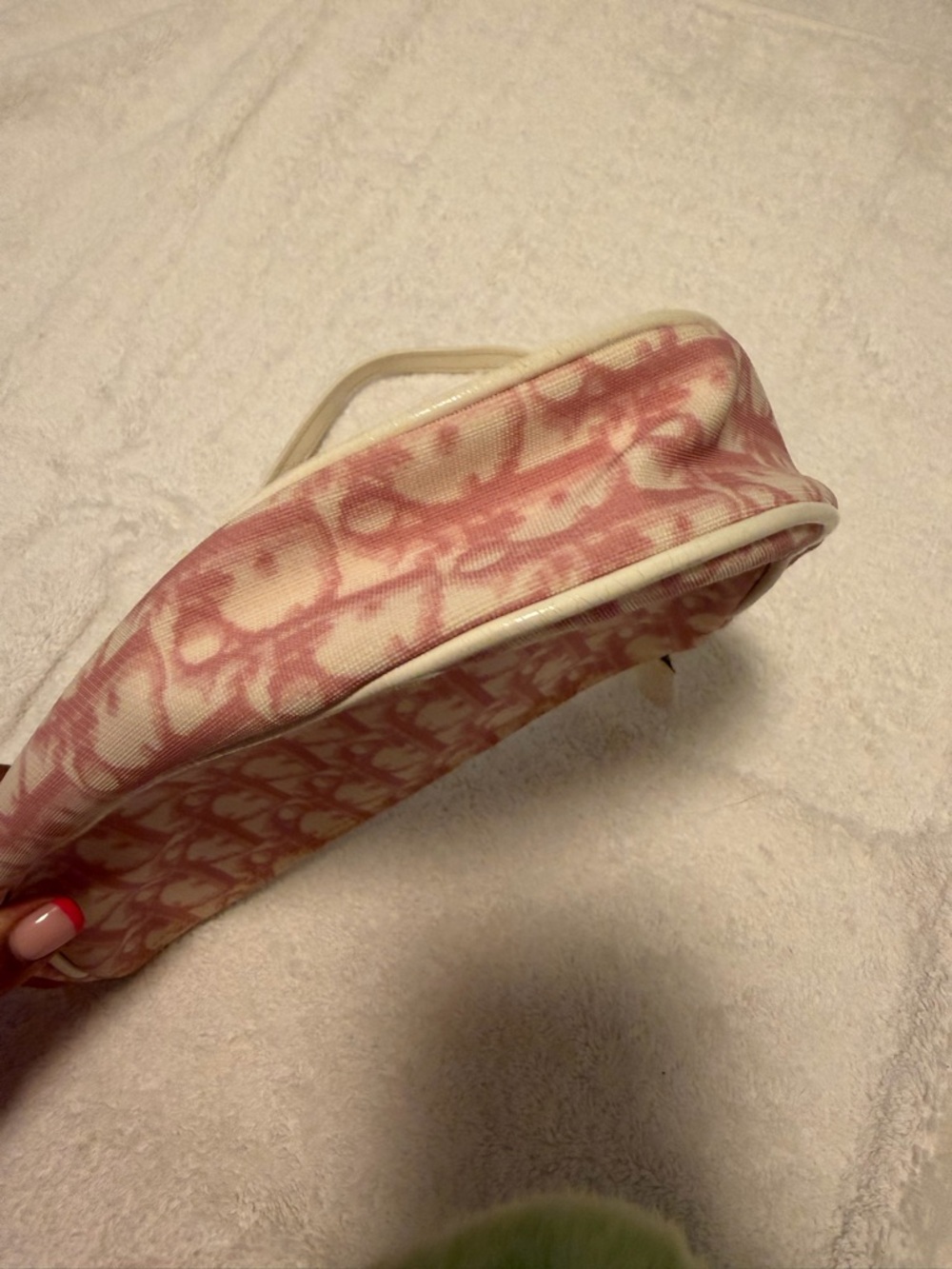 Vintage Christian Dior pink monogram saddle pochette - Picture 4 of 14